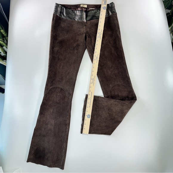 June Y2K Suede Leather Pants Brown Mixed Media Size 28 - Picture 13 of 14